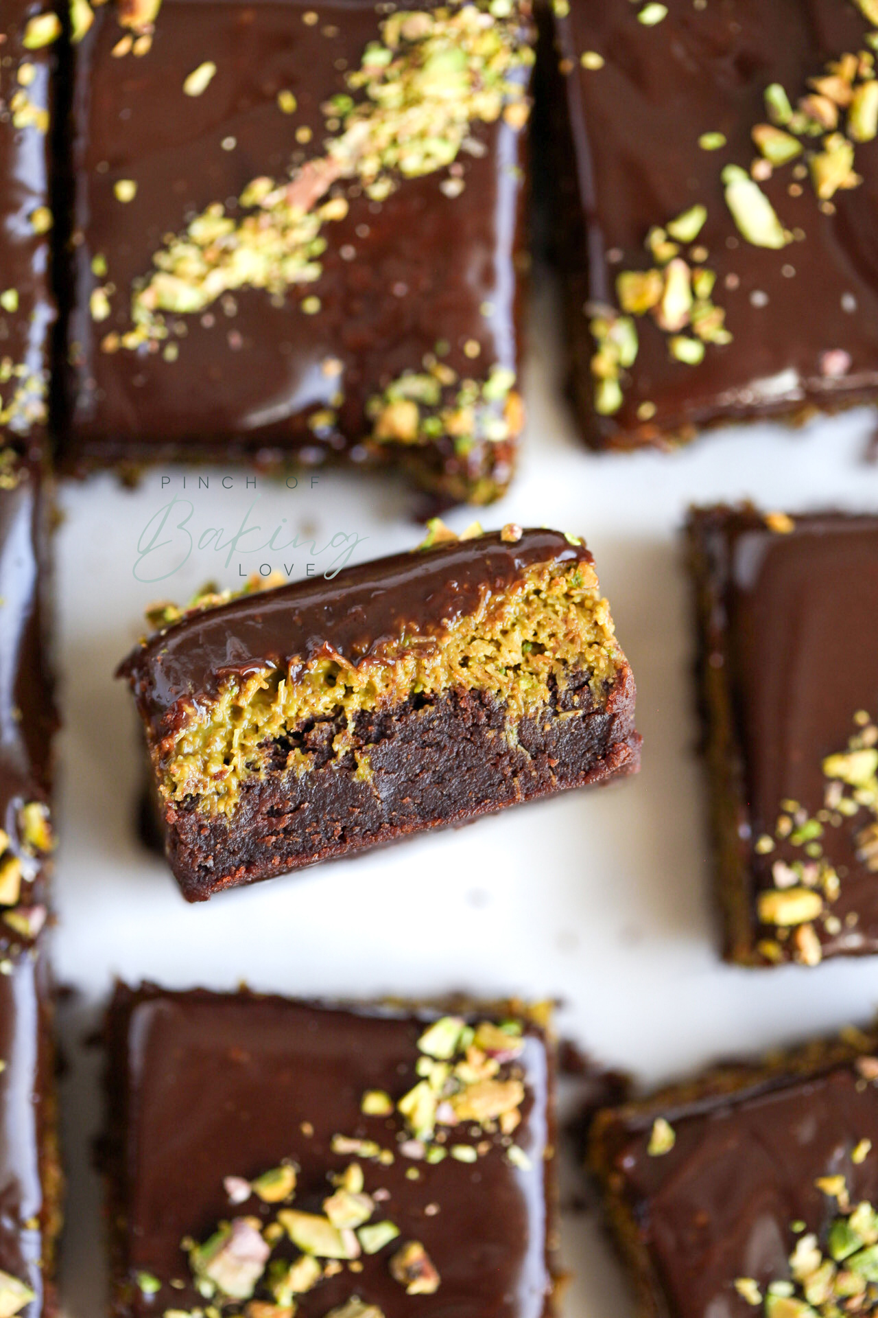 Dubai Chocolate Pistachio Brownies
