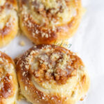 Chocolate Shortcrust with Pastry Cream, Plums & Crumble